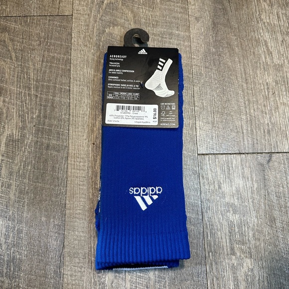 Adidas Creator 365‎ Maximum Cushion Crew Socks Men's XL 12-16 Blue NEW - Picture 3 of 4